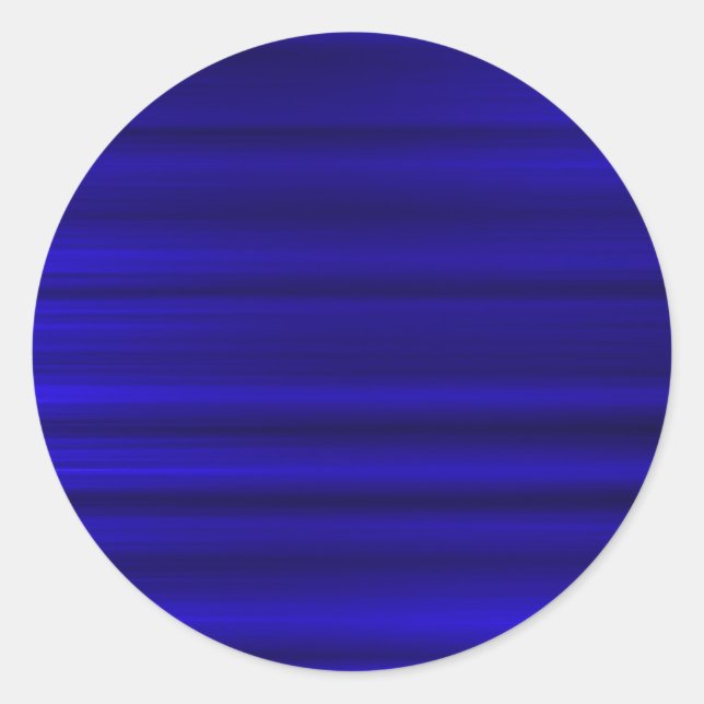 Brushed Deep Blue Classic Round Sticker (Front)