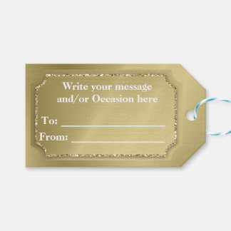 Brushed Deep Gold (3) - Customize/Template Gift Tags