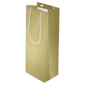Brushed Deep Gold Wine Gift Bag