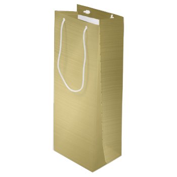 Brushed Deep Gold Wine Gift Bag by steelmoment at Zazzle