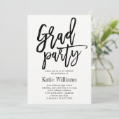 Brushed EDITABLE COLOR Graduation Party Invitation (Standing Front)
