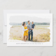 Brushed Frame Holiday Photo Card