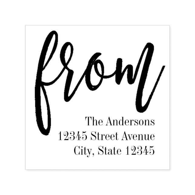 Brushed From Personalized Rubber Stamp (Design)