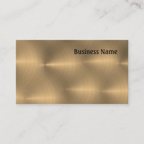 Brushed gold business card template