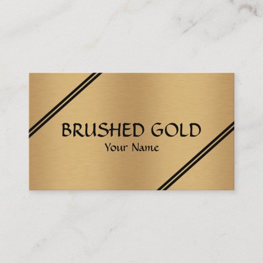 Customizable Brushed Gold Business Card