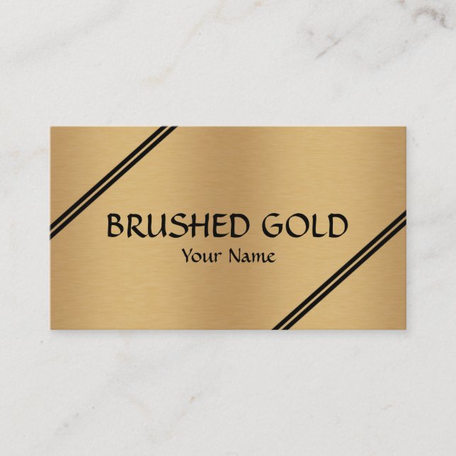 Brushed Gold Business Card (Front)