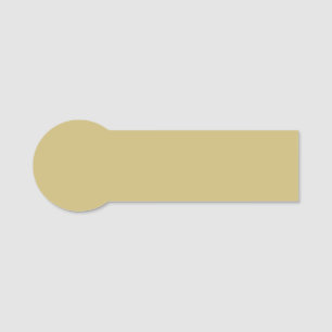 Brushed Gold Classic 3.75" X 1.25" Shaped Name Tag
