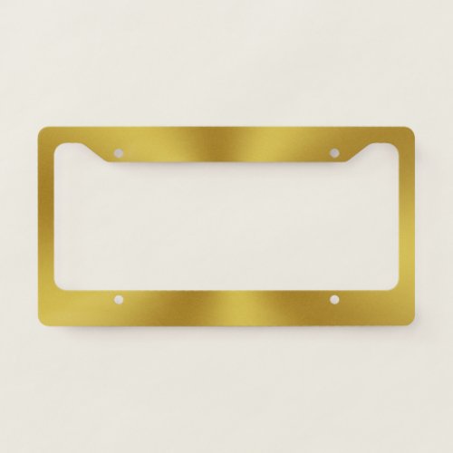 Brushed Gold Look License Plate Frame