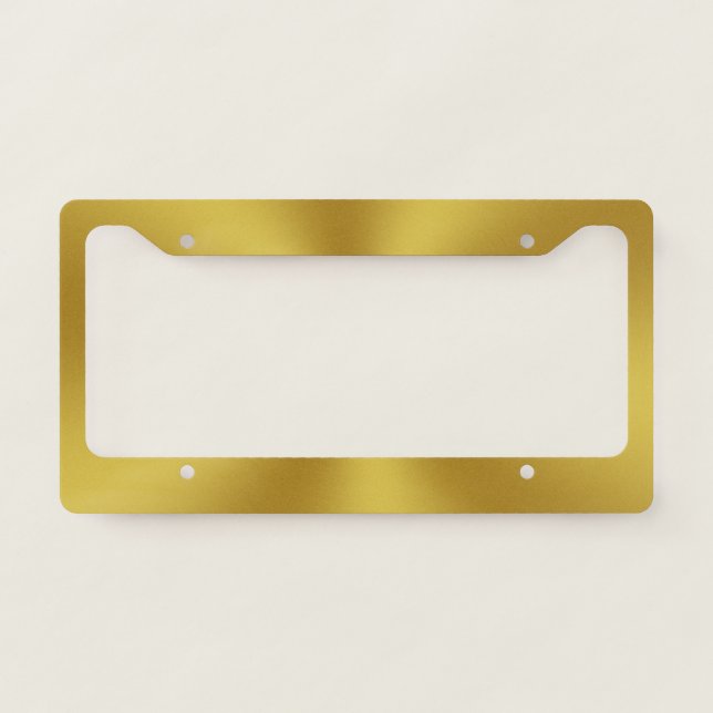 Brushed Gold Look License Plate Frame (Front)