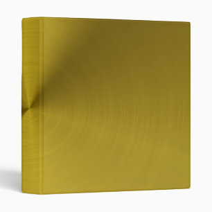 Brushed gold metal 3 ring binder