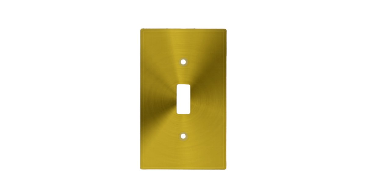 Brushed gold metal light switch cover Zazzle