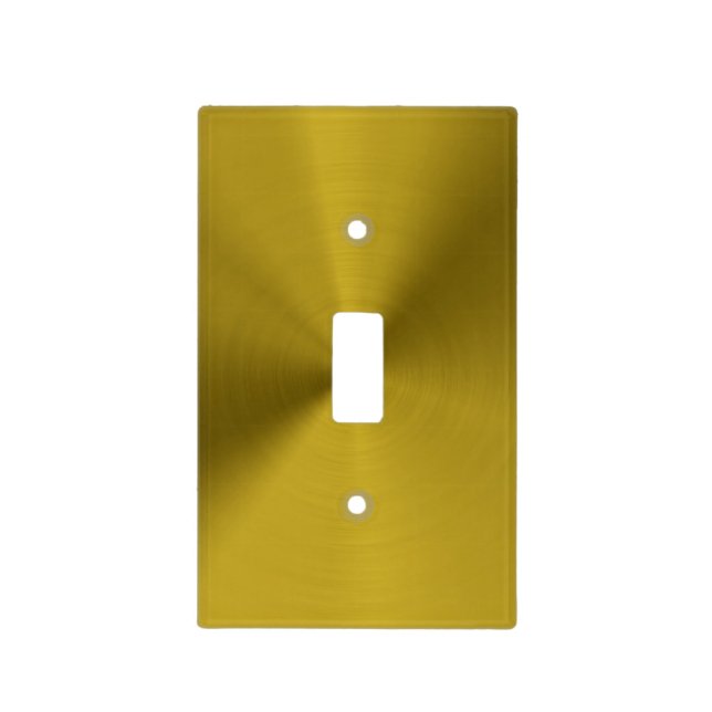 Brushed gold metal light switch cover (Front)