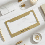 Brushed Gold metal Look Metallic Custom Text License Plate Frame<br><div class="desc">This design may be personalized in the area provided by changing the photo and/or text. Or it can be customized by choosing the click to customize further option and delete or change the color, the background, add text, change the text color or style, or delete the text for an image...</div>
