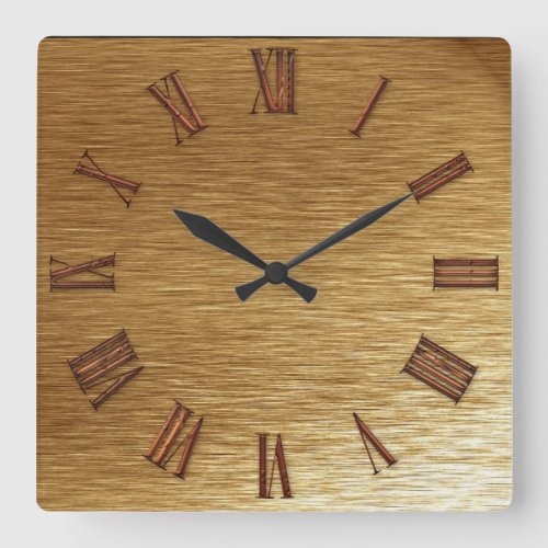 Brushed Gold Metal_look Wall Clock