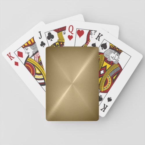 Brushed Gold Metal Playing Cards