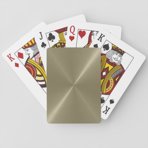 Brushed Gold Metal Playing Cards