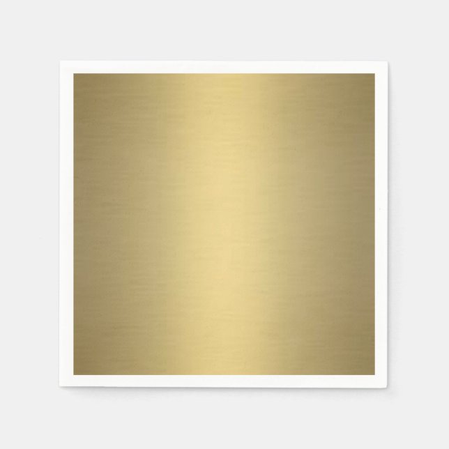 Brushed Gold Paper Napkins (Front)