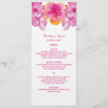 Brushed Hibiscus Floral Wedding Menu