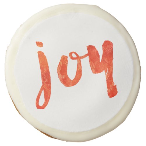 Brushed Joy Red and White Christmas Sugar Cookie