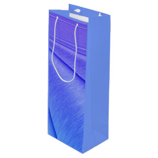 Brushed Lavender to Violet Contour Design Wine Gift Bag