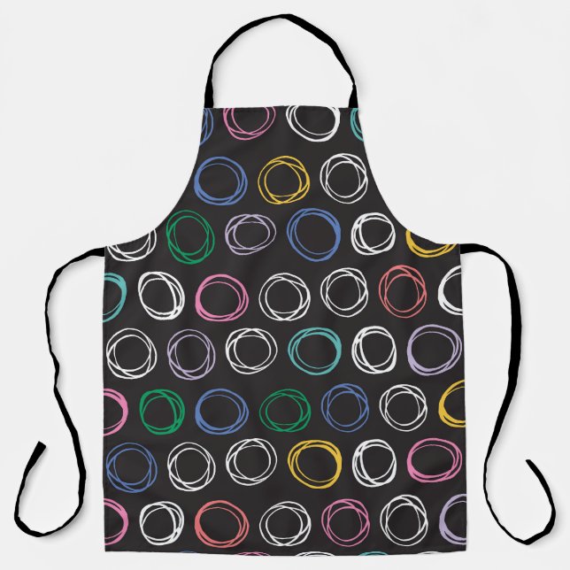 Brushed Lines: Hand Drawn Seamless Design Apron (Front)