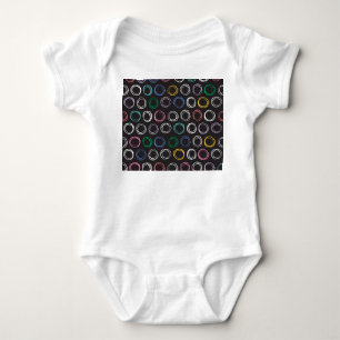 Brushed Lines: Hand Drawn Seamless Design Baby Bodysuit