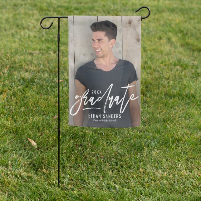 Brushed Mark Editable Color Graduation Garden Flag (In SItu)