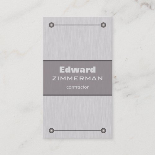 Brushed Metal: Aluminum Textured Business Card