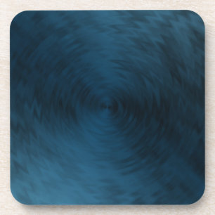 Brushed Metal Blue Steel Metallic Abstract Beverage Coaster