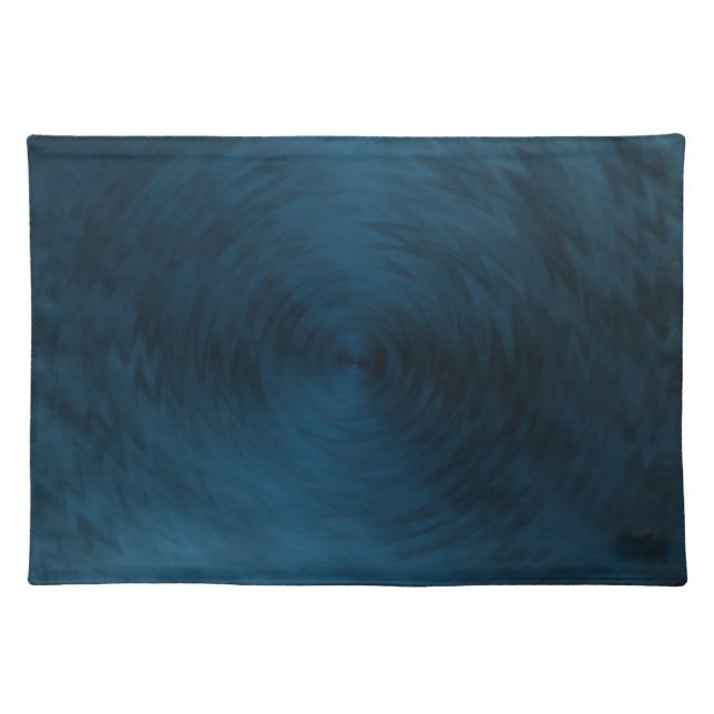 Brushed Metal Blue Steel Metallic Abstract Cloth Placemat (Front)