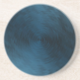 Brushed Metal Blue Steel Metallic Abstract Drink Coaster