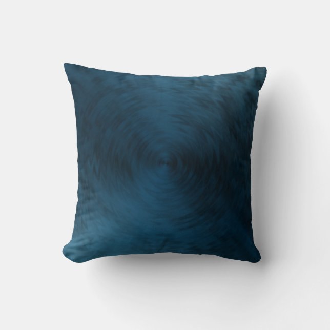 Brushed Metal Blue Steel Metallic Abstract Throw Pillow (Front)
