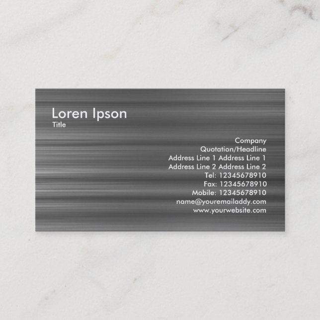 Brushed Metal Business Card (Front)