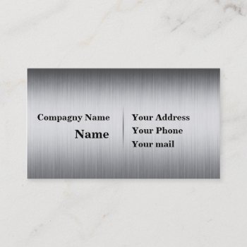 Brushed Metal Business Card by Grafikcard at Zazzle