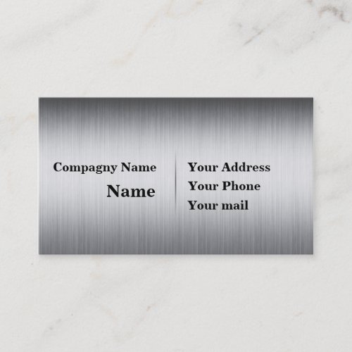 Brushed metal business card template