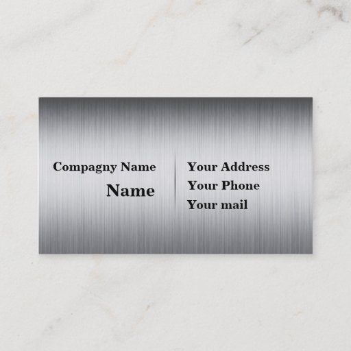 Customizable Brushed metal business card template