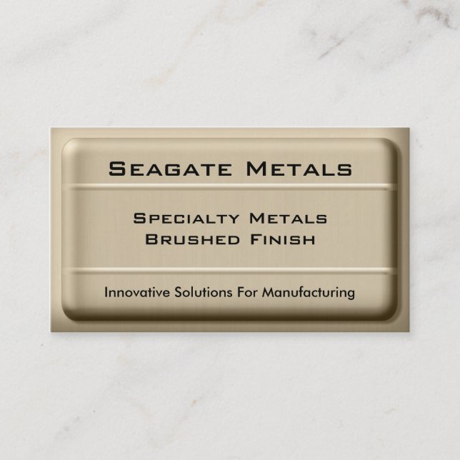 Brushed Metal business card (Front)