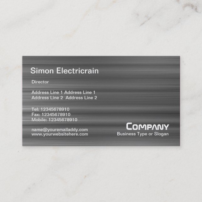 Brushed Metal Business Card (Front)