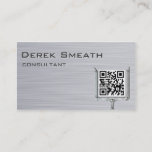 Brushed Metal Card Qr Code at Zazzle