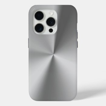 Brushed Metal Iphone 15 Pro Case by jahwil at Zazzle