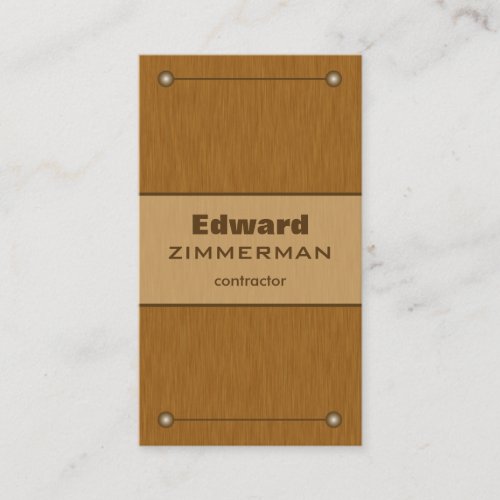 Brushed Metal: Copper Textured Business Card