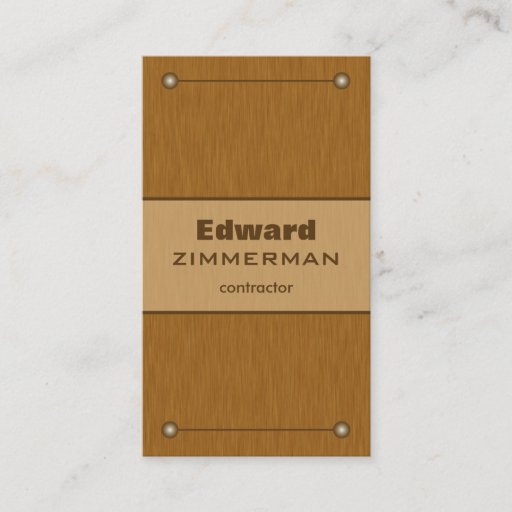 Customizable Brushed Metal: Copper Textured Business Card