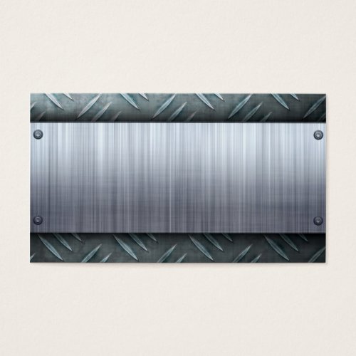 Brushed Metal Diamond Plate Template Business Card Template