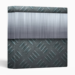 Brushed Metal Diamond Plate Template Binder