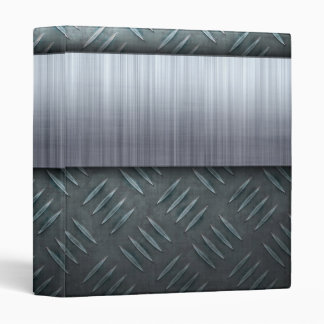 Brushed Metal Diamond Plate Template Binder