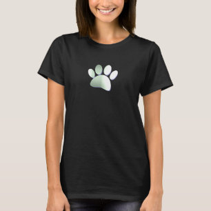 Brushed Metal Dog Paw Print T-Shirt