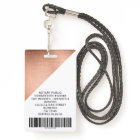 Brushed Metal Employee Photo Barcode Name