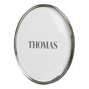Brushed Metal Golf Ball Marker   Personalized Name