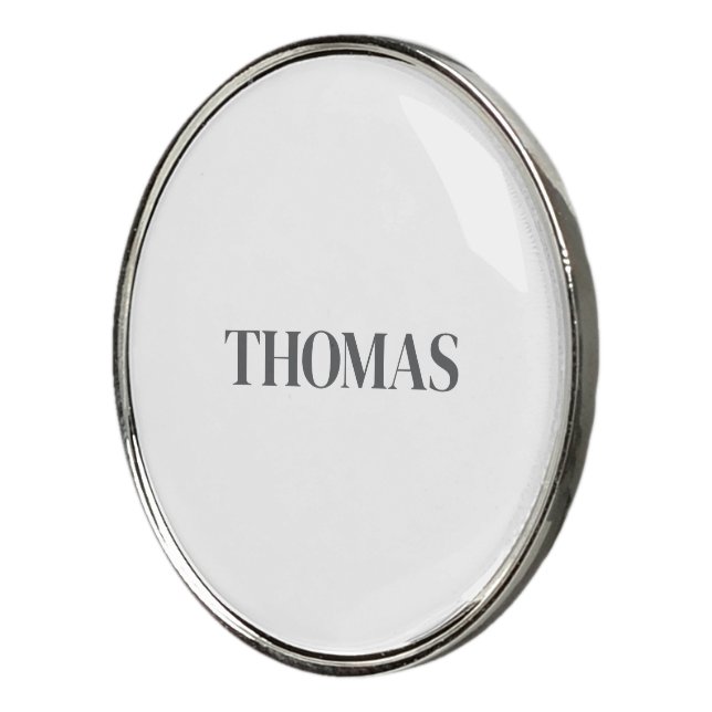 Brushed Metal Golf Ball Marker | Personalized Name (3/4)
