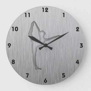 Brushed Metal-look Ballet Large Clock